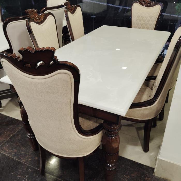 6-Seater Dining Set — Carved Frame — Furniture Mall, R.P.S. More, Bailey Road, Patna