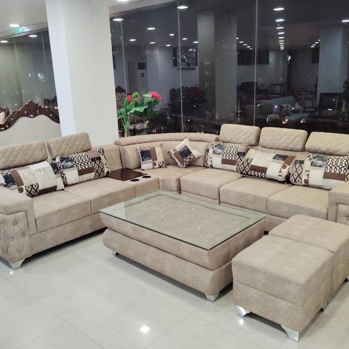 U-Shaped Sectional — Beige — Furniture Mall, R.P.S. More, Bailey Road, Patna